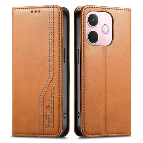 �Ή��@�� for Realme Note 60 4G �Ή��@�� for Realme C63 4G / C65s in Vietnam �t���b�v���X�^���h �}�O�l�b�g�J�� �E�H���b�g�^�P�[�X Brown