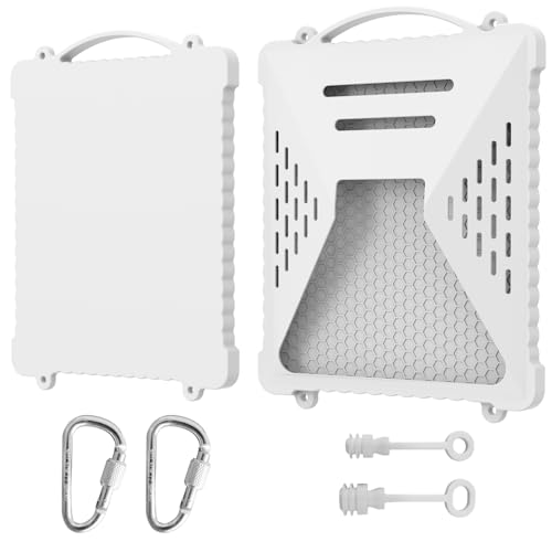 Acover Starlink Mini Protective Cover,Liquid Silicone Case for Starlink Mini Accessories Satellite Dish Waterproof & Anti-Scratch Cover with Handle & Hook Perfect for Outdoor Travel RV/Camping/White