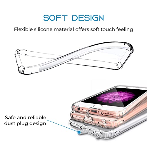 Image of Jkobi Back Cover Case for Redmi Note 12 5G (Silicone Crystal Clear | Pure Camera Protection | Dust Plug for Charger and Headphone sockets | Shockproof Bumpers | Transparent)