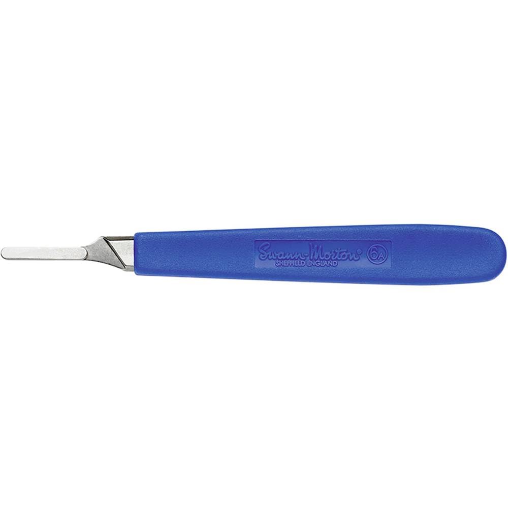 Manico bisturi 140 mm Nichel, Plastica Blu