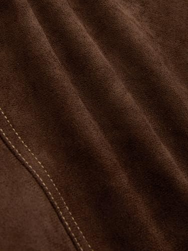 CIDER Suede Skirt for Women Mini Skirt Low Waist Solid Button Slim Fit Lined Mini Skirts4