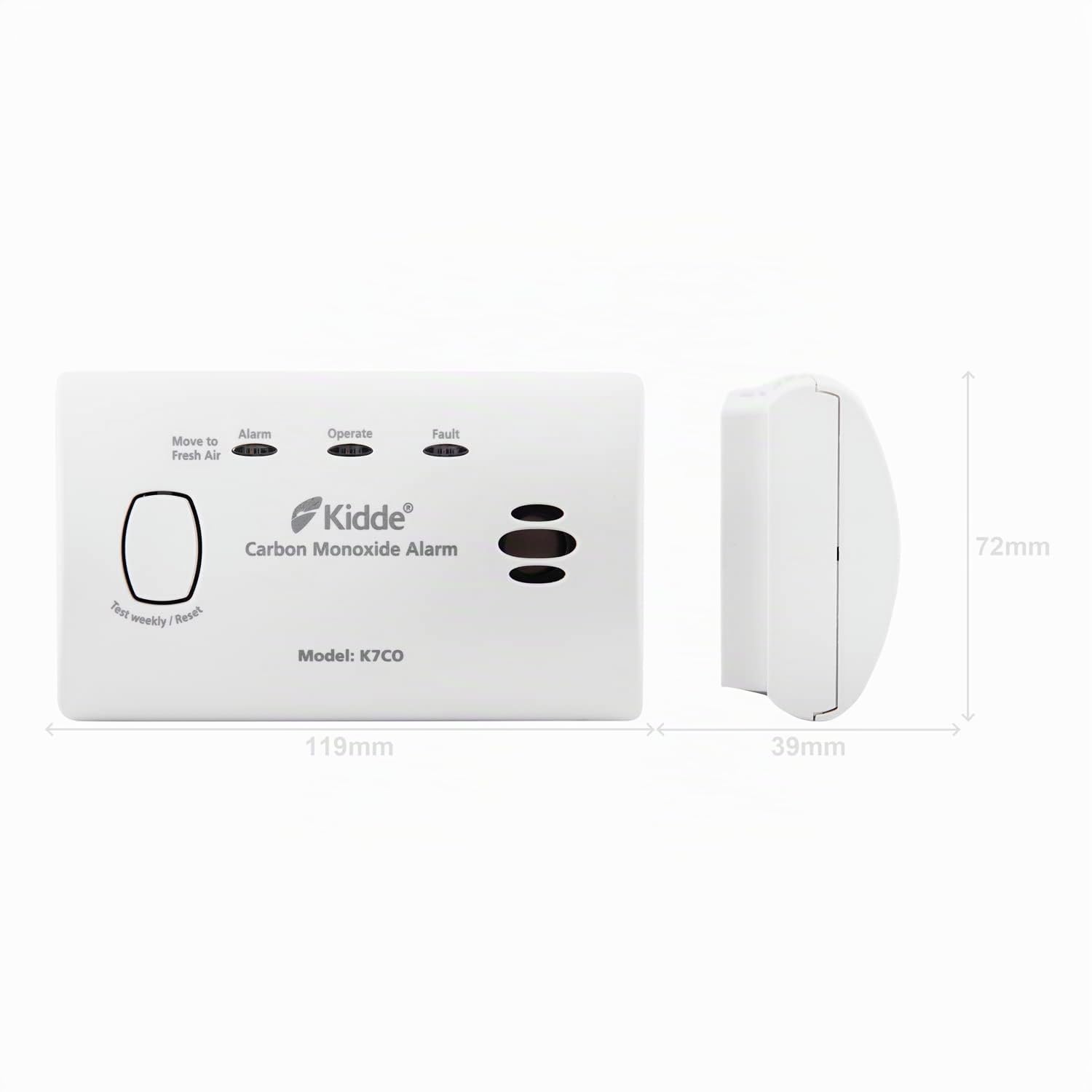 Kidde Allarme monossido di carbonio AEC8514 K7CO, bianco