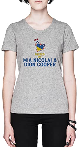 Photo de Mia Nicolai and Dion Cooper Gris Femme T-Shirt Grey Women's Tee