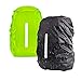 KATOOM 2PCS Funda Protectora para Mochila Cubierta Impermeable a Lluvia Tira Reflectante Seguridad/Viaje al Aire Libre/Aventura/a Prueba de Polvo/Ciclismo/Senderismo/Escuela (Negro+Verde M 30L-40L)