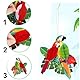 WUBAYI 9er-Pack 3D-Tropischer Vogel Wabenausschnitte – Hängender Papagei, hawaiianisches Partyzubehör für Luau-Stranddekoration, Safari-Klassenzimmer und Dschungel-Thema