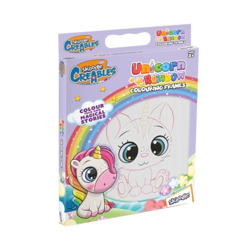 Image of SKOODLE Unicorn Rainbow Colouring Frames | DIY Colouring & Painting Art Kit for Kids