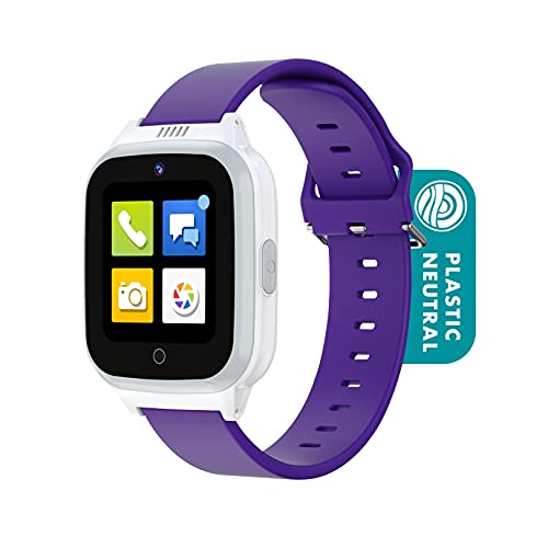 Cosmo JrTrack 2 Kids Smartwatch | 4G Phone Calling | Text, Voice, & SOS | Precision GPS | Selfie Camera | Photo Sharing | Flexible Cosmo Plans | Tracking Watch for Kids | Purple