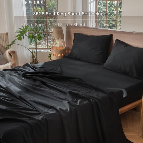 Image of MooMee Sheet Set 100% Washed Cotton Linen-Like Extra Deep Pocket Twin | Relaxed Linen-like Texture. Soft, Breathable & Lightweight Comfort. 15-19 inch Extra Deep Pocket with All-around Elastic