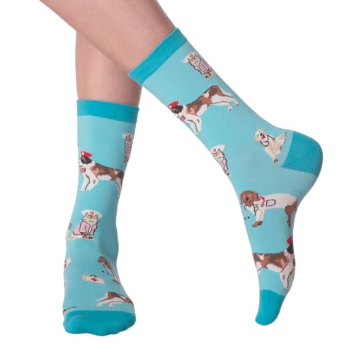 K. Bell Women's Fun Jobs & Occupation Crew Socks-1 Pairs-Cool & Cute Novelty Mom Gifts4