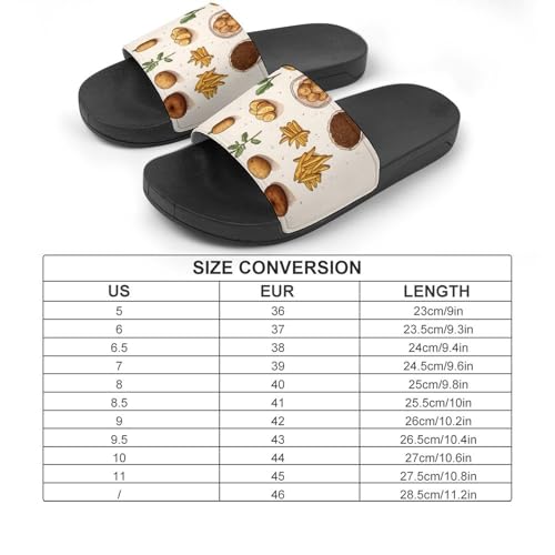 Potato Hand Drawn Food House Sandals Non-Slip Bathroom Slippers Beach Summer Shoes for Men Women2