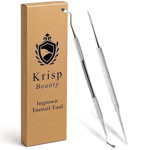 Ingrown Toenail Removal Kit - Under Nail Cleaner Tool Double Ended Nail Lifter & Nail File Cleaning...