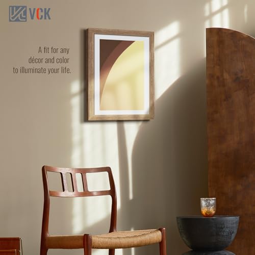 Image of VCK 13x19 Frames 3 Pack, Walnut Poster Frame MDF Wood with Polished Plexiglass, Wall Mounting Horizontal & Vertical Display