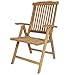 Produktbild KMH®, Teak Hochlehner BONTI mit 5-Fach Verstellbarer Rückenlehne (ohne Auflage)