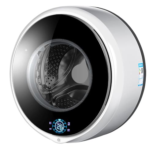 Secadora, Lavadora y Secadora de 3,2 KG Secadora de 1400 W con Revestimiento de Acero Inoxidable Pantalla táctil LED for Apartamento, hogar, Dormitorio