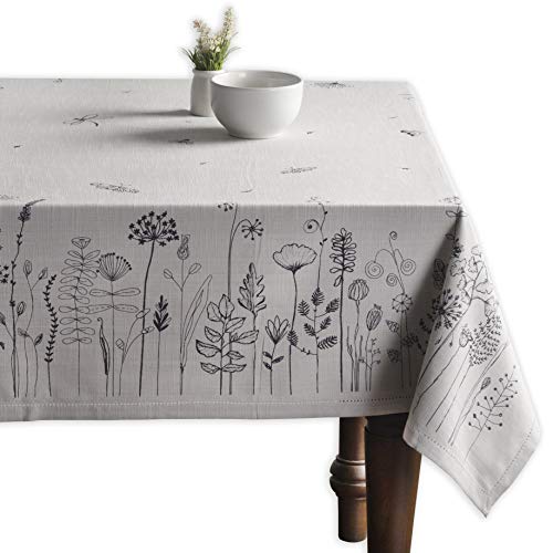 Maison D' Hermine Table Cloths 100% Cotton 60 Inch X 120 Inch Decorative Rectangle Tablecloth Table Cloth Washable, Dining, Kitchen, Parties & Camping, Flore - Spring/Summer #TOP8