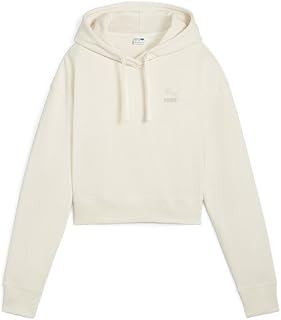 PUMA Womens Better Classics Cropped Hoodie Athletic Outerwear Casual - Blue