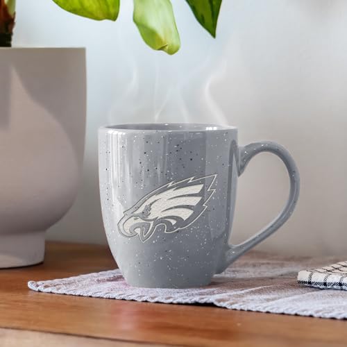 Image of Rico Industries NFL Football 16 oz Team Color Laser Engraved Speckled Ceramic Coffee Mug