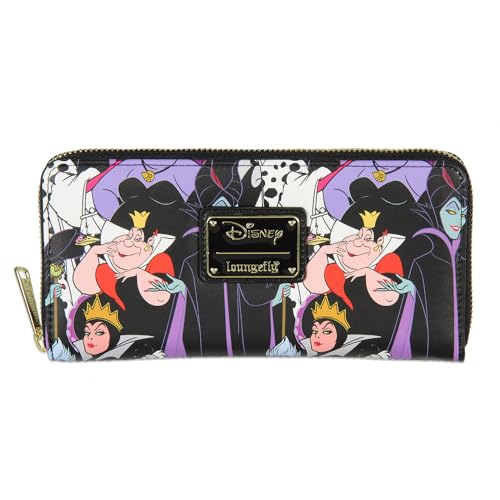 Loungefly Disney Villains Allover Print Zip Around Wallet4