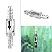 Nikou 2Pcs Stainless Steel One Way Check Valve for 1-Backflow Non-Return Air CO2 Line 4/6mm Tubing Regulator Diffuser in Aquarium System