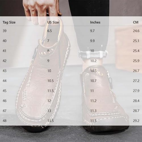 Stepthetop Motorcycle Boots, Hand-Stitched Genuine Leather Boots-Wide Toe, Waterproof, Anti-Slip, for Driving & Hiking4