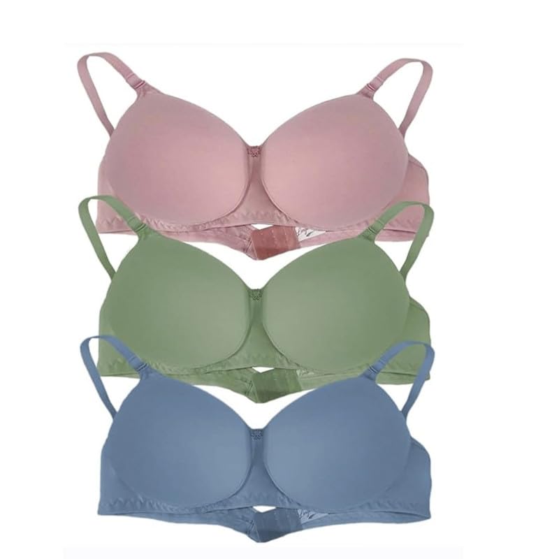 FitSilk Women's Cotton Blend Lightly Padded Wirefree T Shirt Bra.-picture-51