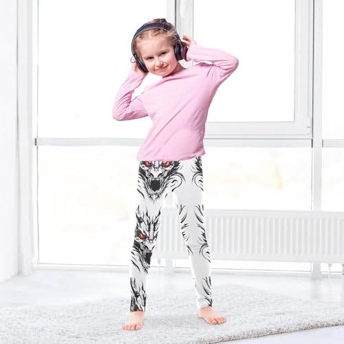 Girls Leggings Dragon with Red Eyes Toddler Girls Clothes Leggings for Girls Toddler Girls Leggings 3-4T4