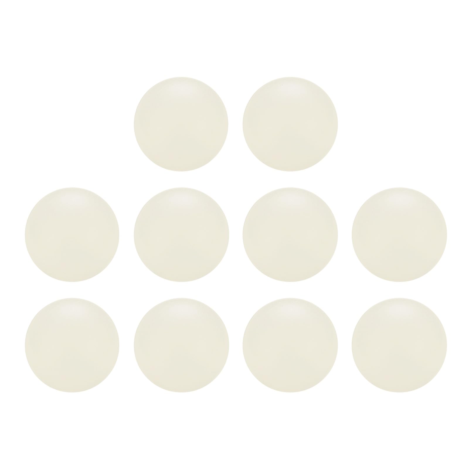 sourcing map Nylon-Kugellagerkugeln, 16 mm, poliert, solide Kugel, G2 Präzision, Weiß, 10 Stück