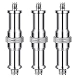 NEEWER 3パック 汎用1/4"-3/8"金属オスコンバータ ライトスタンド用 ネジアダプター スピゴットスタッド スタジオ/ホットシュー/コールドシューアダプター/ボールヘッド/ワイヤレスフラッシュレシーバー/トリガー用 - ST22
