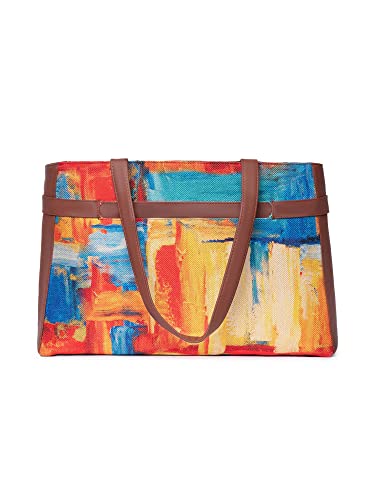 Image of ZOUK Urban Escape Bag | Stylish Vegan with Laptop Compartment, Trolley Sleeve & Anti-Theft Pocket |