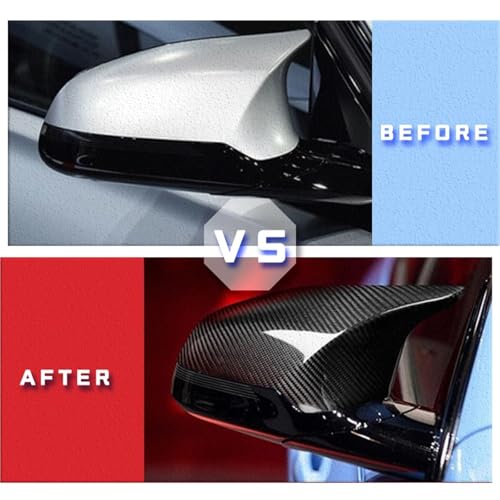 Coque de rétroviseur de voiture look carbone pour rassemblement BMW