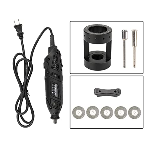 12-Guides 4 Angles Tungsten Grinder Cut-Off Slot-3mirrors ALUMINUM Tungsten Electrode Sharpener Grinder Flat Grinding Block, 5 Double Sided Diamond Grind Wheels, 2 CNC Mandrels