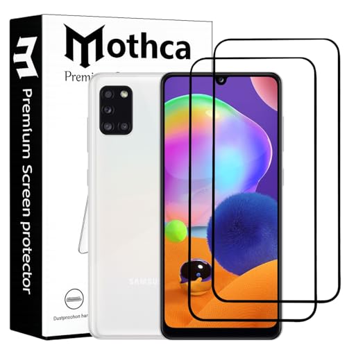 Image of Mothca Military-Grade Tempered Glass for Samsung Galaxy M32 4G / M22 / A32 4G / A31 / A22 4G / F22 with Edge to Edge Coverage - Case Friendly, Installation Kit (Pack of 2)