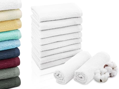 ZOLLNER Set de 10 Serviettes de Savon en 30x30 cm - Gant de Toilette très Absorbant et Doux en...