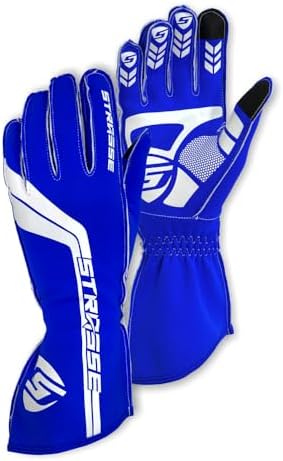 ＳＴＲＡＳＳＥ STRASSE Sim-Racing Racing Gloves Gaming Gloves Gamer Wheel Games and Karting Glove Blue M