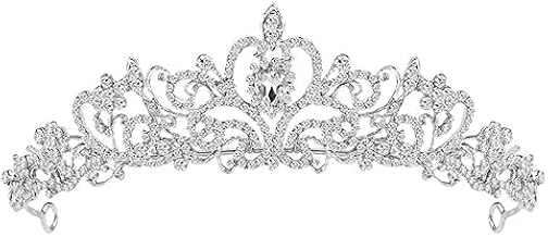 MATSON Silver Crystal Tiara Crown Headband Princess Elegant Crown With Combs For Women Girls Bridal Wedding Prom Birthday Party