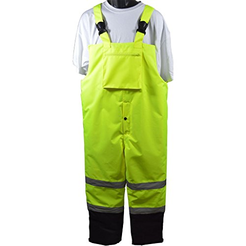 212 Main ANSI-ISEA 107-2015 Class E Waterproof Quilted Thermal Bib Rain Pants, 5X