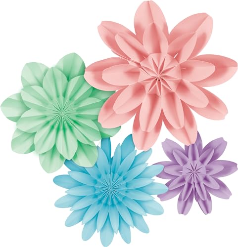 Fleurs en papier pastel décorations murales pour salle de classe