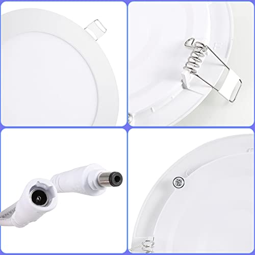 NRGDILY 2 Pack 18W LED Recessed Ceiling Lights, Ultra Slim LED Downlights High Brightness 1620lm Cool White 6500K - Image 4