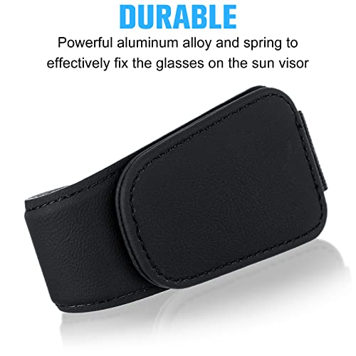 6 Pcs Sunglass Holder For Car Visor Magnetic Visor Sunglass Holder Eyeglass Hanger Clip Pu Leather Sunglass Visor Clip Car Visor Accessories Eyeglasses Mount Ticket Card Clip For Men (Vintage Black) #TOP3