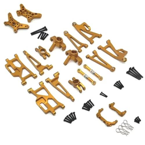 RC�����p�A�N�Z�T���[ For MJX For Hyper Go 14210 14209 1/14 R/C�J�[ RC�g���b�N �A�b�v�O���[�h�p�[�c �����A���~�j�E�������V���b�N�^���[�u���P�b�g �X�C���O�A�[�� �X�e�A�����O�J�b�v�p(Yellow)