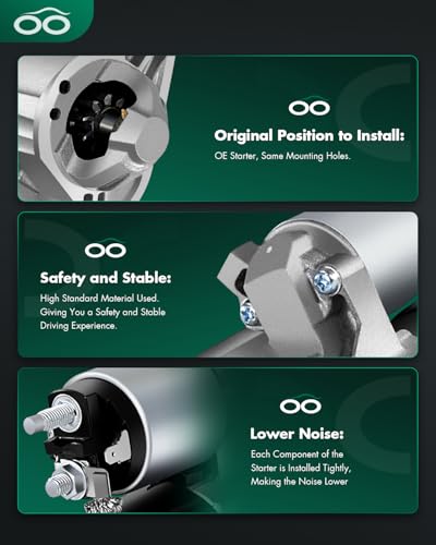 Image of SCITOO Motor Starter for 17937N Starters Fit for Jeep for Commander 2006-2008, for Jeep for Grand Cherokee 2005-2008, for Jeep for Liberty 2007