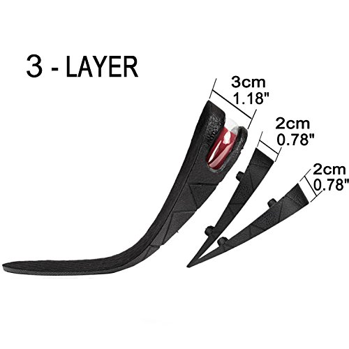 Plantillas elevadoras para hombres y mujeres 7 cm miniatura 2