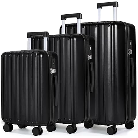 SHOWKOO 3 Piece Hardside Luggage Set Cover