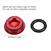 Zunate Crankset Dust Cover for Mountain Bike, Crank Arm Fixing Bolt Bracket, Aluminum Alloy Center Shaft for Road (1 red dust Cover)