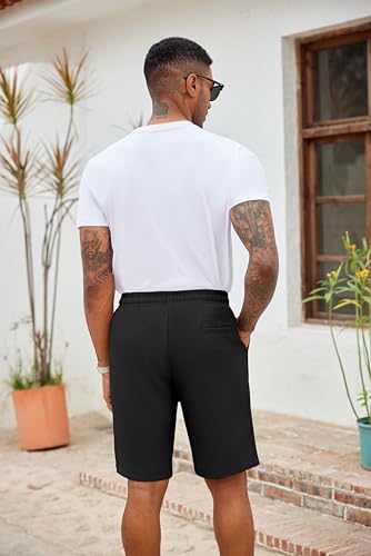 COOFANDY Men's Casual Drawstring Shorts Lightweight Elastic Waist Walking Shorts with Pockets3