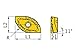 Mitsubishi Materials SRG40C VP20RT Coated Carbide Milling Insert, Class G, Round Honing, Square, Grade VP20RT, 0.315" Thick (Pack of 10)