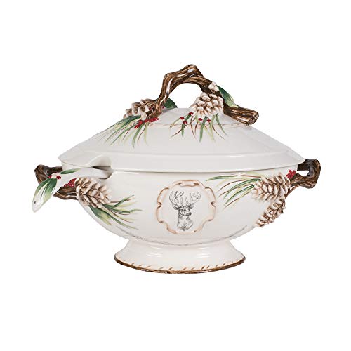 Fitz and Floyd Forest Frost Soup Tureen, Standard