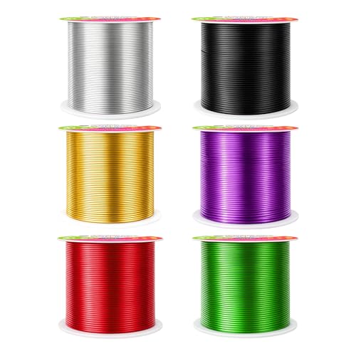 Image of Mandala Crafts 22 GA Silver Black Red Assorted Anodized Aluminum Craft Wire | 450 FT, Colored, Flexible, Bendable for Bonsai Armature Sculpting Wire Wrapping Jewelry Making, Weather & Tarnish Resistant