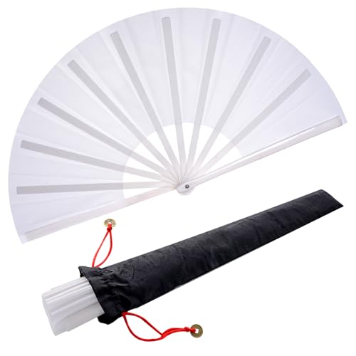 Ampia applicazione: il ventilatore a mano pieghevole in seta può essere utilizzato per palcoscenico, spettacoli teatrali, routine di danza, spettacoli di kung fu, cosplay, bomboniere musicali, tea casa, discoteca, hot flash, scelta migliore per feste e vari festival, una decorazione molto grande.