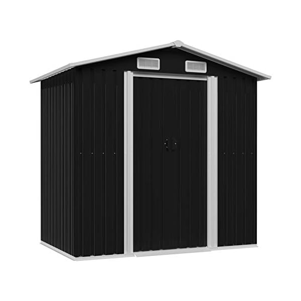 Leepesx Gartenschuppen, Gerätehaus, Gartenhütte, Fahrradgarage, Gartenschuppen, Gartenhã¤User & Aufbewahrung, Anthrazit…